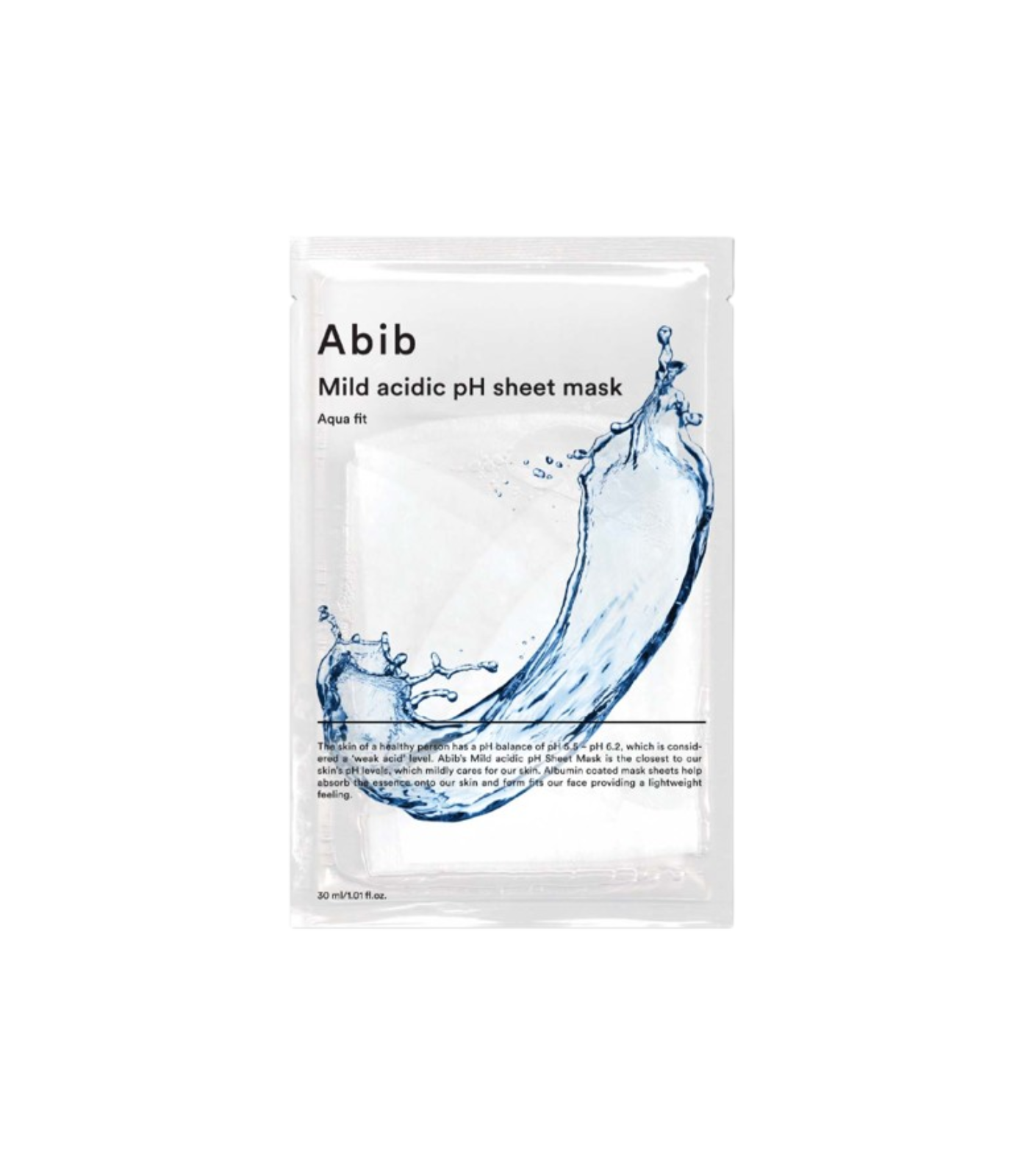 Mild Acidic pH Sheet Mask_Aqua Fit